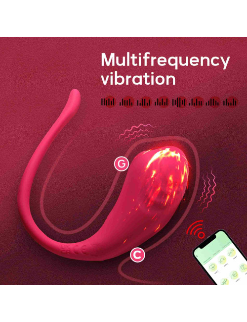 App Love Egg Red - Jajko wibracyjne z aplikacją Bluetooth