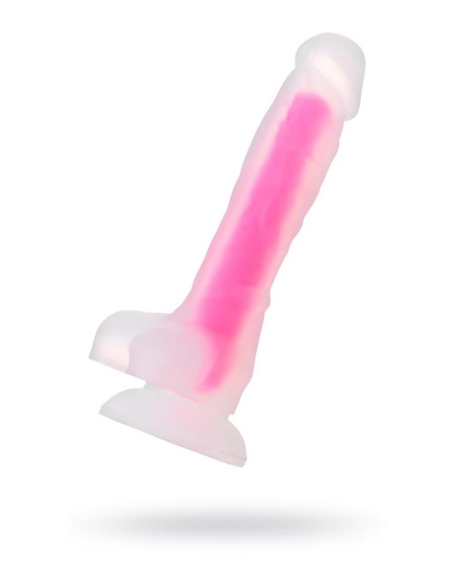 Peter Glow Dildo Żelowy 16,5 cm – Świecący w ciemności, dwuwarstwowy silikon – Zabawki / Dildo / Żelowe