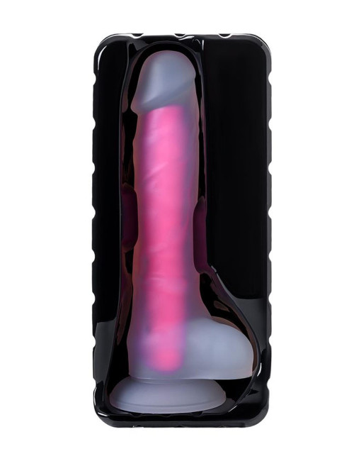 Peter Glow Dildo Żelowy 16,5 cm – Świecący w ciemności, dwuwarstwowy silikon – Zabawki / Dildo / Żelowe