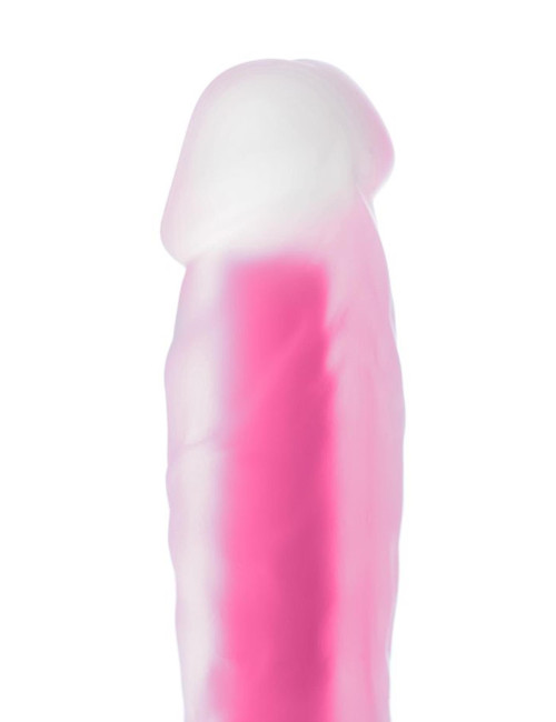 Peter Glow Dildo Żelowy 16,5 cm – Świecący w ciemności, dwuwarstwowy silikon – Zabawki / Dildo / Żelowe