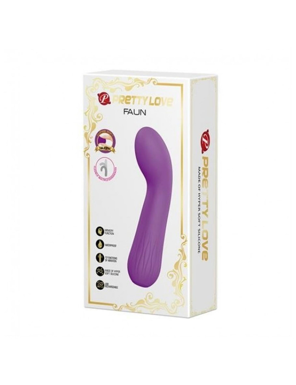Pretty Love Faun Wibrator Punkt G Purple - silikonowy wibrator, zabawki dla dorosłych
