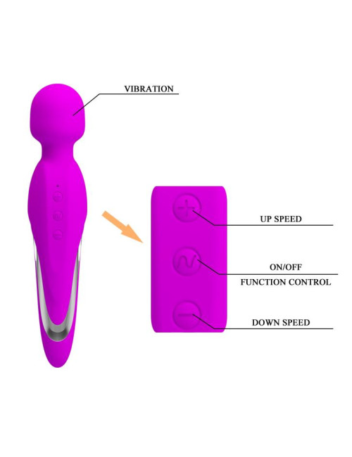 PRETTY LOVE MORTIMER USB - Wibrator 7 Trybów, Masażer Ciała Silikon ABS