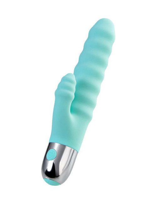 Flovetta Flax Miętowy Wibrator z Stymulacją Łechtaczki