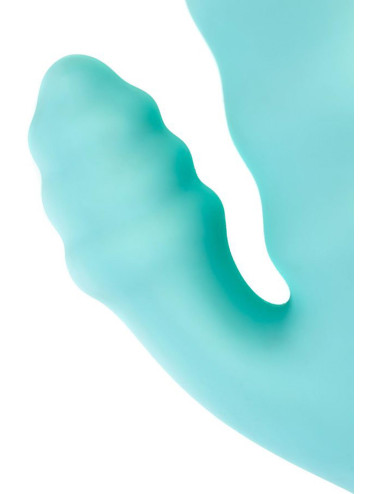 Relief vibrator with clitoral stimulation Flovetta Flax, silicone, mint, 17.5 cm