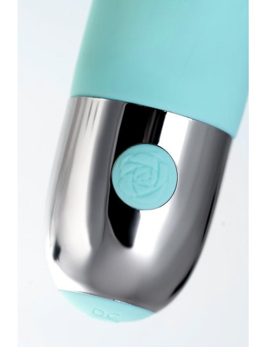 Relief vibrator with clitoral stimulation Flovetta Flax, silicone, mint, 17.5 cm