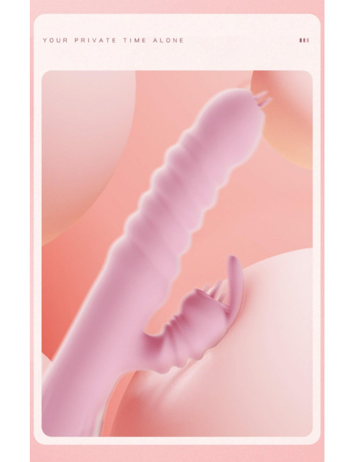 Wibrator Hannah USB Pink – 2 w 1 stymulator łechtaczki i pochwy, silikonowy, wodoodporny, 20 funkcji
