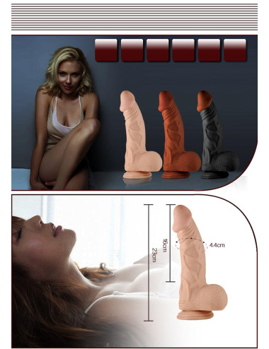 9 Real Extreme Vibrating Dildo Flesh