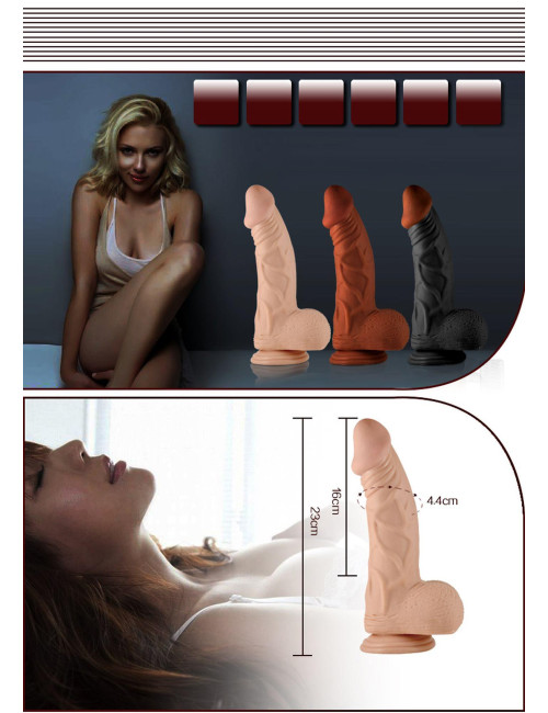 9 Real Extreme Vibrating Dildo Flesh – Realistyczny Wibrator 6,5 cala, PVC, bez ftalanów