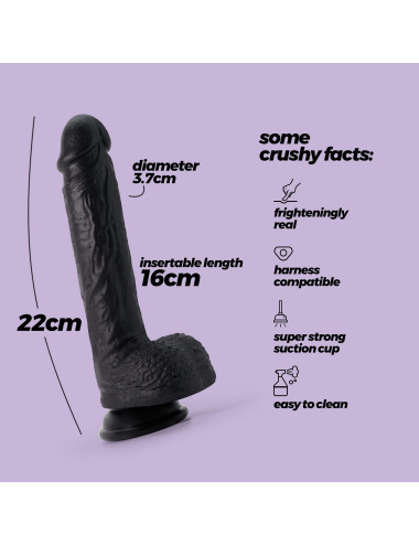 CRUSHIOUS INVIKTUS 8 LIQUID SILICONE DILDO BLACK