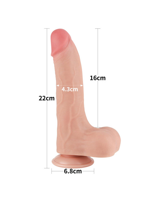 Dildo Dwuwarstwowe TPE Sliding Skin 8.5 cala Lovetoy