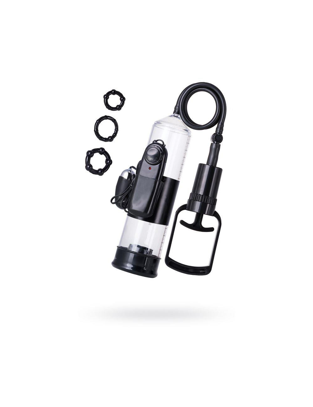 A-Toys Pompka do Penisa Coal z Wibracją Transparentna 22,8 cm