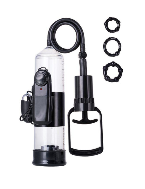 A-Toys Pompka do Penisa Coal z Wibracją Transparentna 22,8 cm