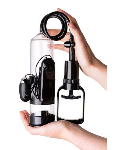 A-TOYS, Penis Pump Coal, with vibro, PVC, Transparent, 22,8 cm