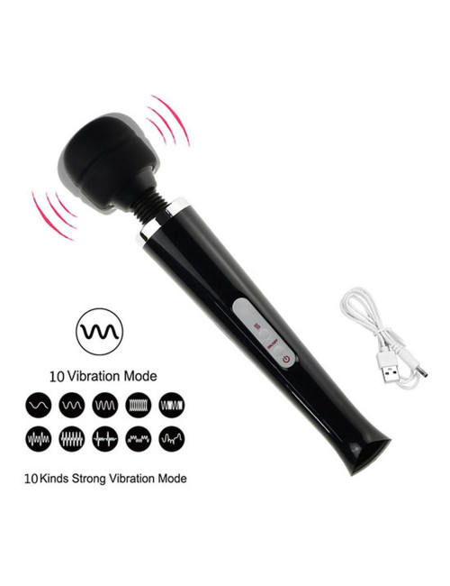 Stymulator Magic Massager Wand USB Purple - 10 funkcji, Masażer, Wibrator, Zabawka erotyczna