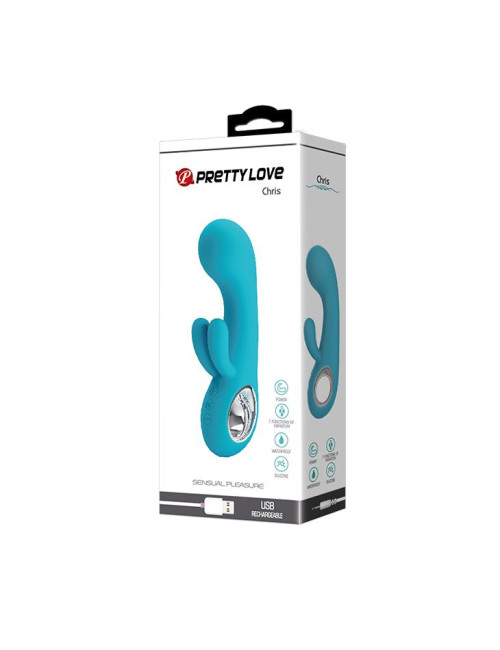 PRETTY LOVE Chris USB 7 – Wibrator Króliczek, 7 Ustawień, Silikon Medyczny, Wodoodporny