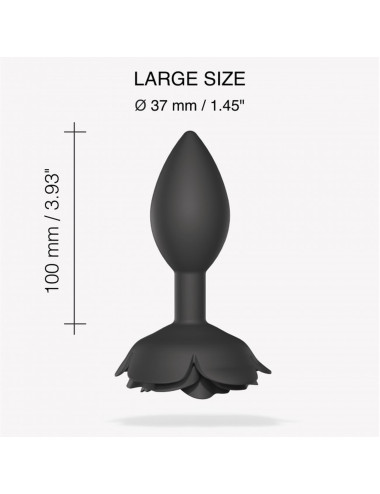 OPEN ROSES L SIZE - BLACK ONYX