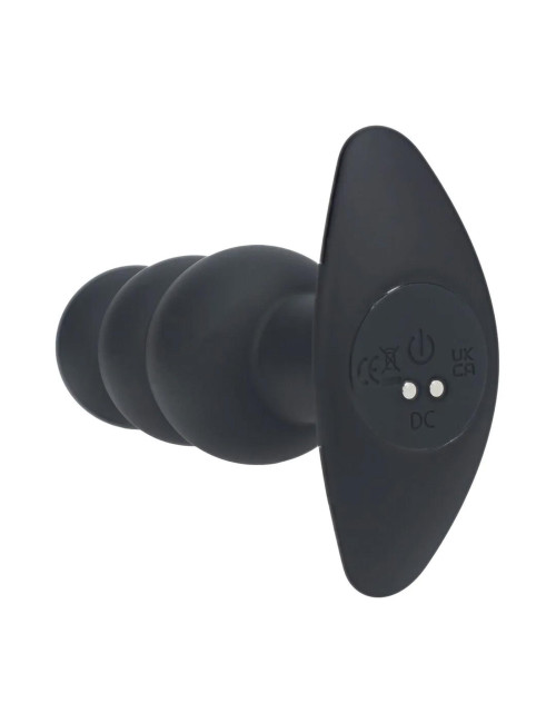 Tri Bulb Plug Analny Wibrujący Silikonowy Czarny