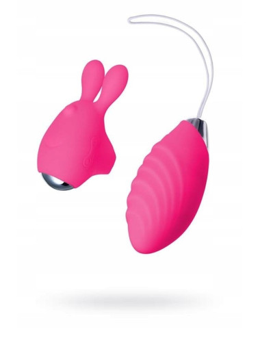 JOS VITA finger vibrating egg and vibrating attachment, silicone, pink, 8.5 and 8 cm