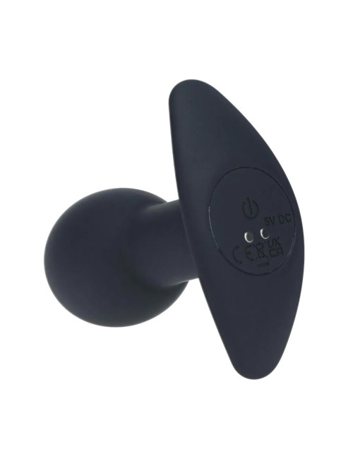 Plug analny wibrujący silikonowy – Single Bulb, czarny
