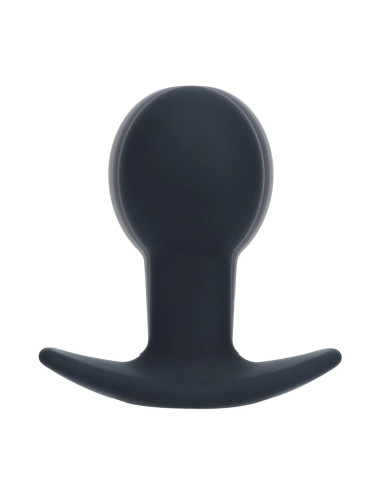 Single Bulb Vibrating Silicone Anal Plug - Black