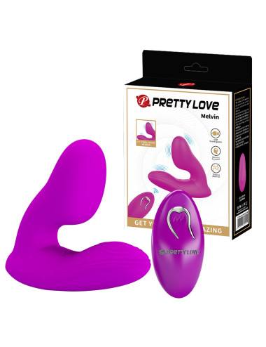 PRETTY LOVE Melvin Wibrator dwusilnikowy, 12 funkcji z pamięcią, zdalne sterowanie - Zabawki / Wibratory / Stymulatory