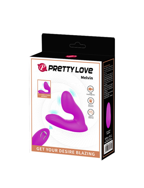 PRETTY LOVE Melvin Wibrator dwusilnikowy, 12 funkcji z pamięcią, zdalne sterowanie - Zabawki / Wibratory / Stymulatory