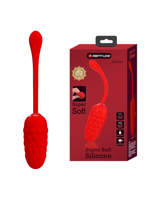 PRETTY LOVE Marina Egg Red - Bezprzewodowe Jajko Wibracyjne z 12 funkcji wibracji