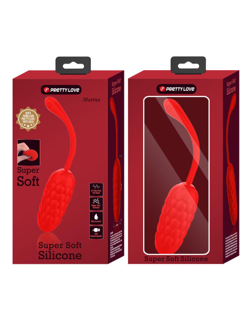 PRETTY LOVE Marina Egg Red - Bezprzewodowe Jajko Wibracyjne z 12 funkcji wibracji