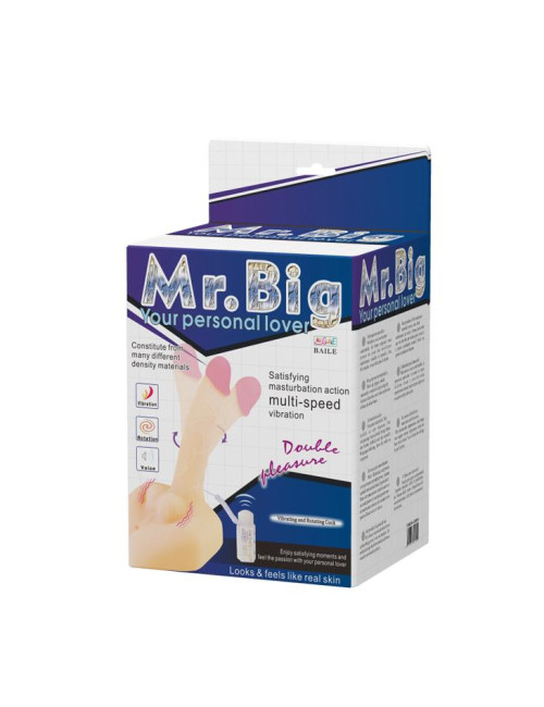 Baile Mr. BIG Rotation & Vibration - Wibrator Cyber Skóra, Zdalny Pilot, 21 cm