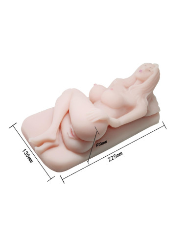 BAILE - Masturbator toy, TPR, double vibrating egg with voice, 3AAA batteries