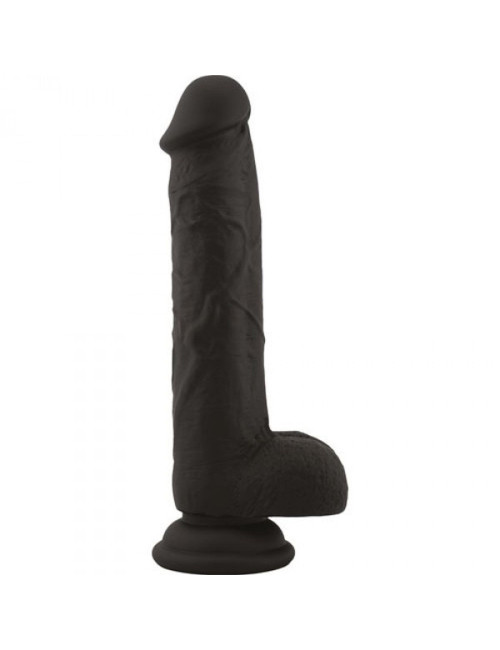Real Safe Brush Realistyczne Dildo Czarne z Przyssawką