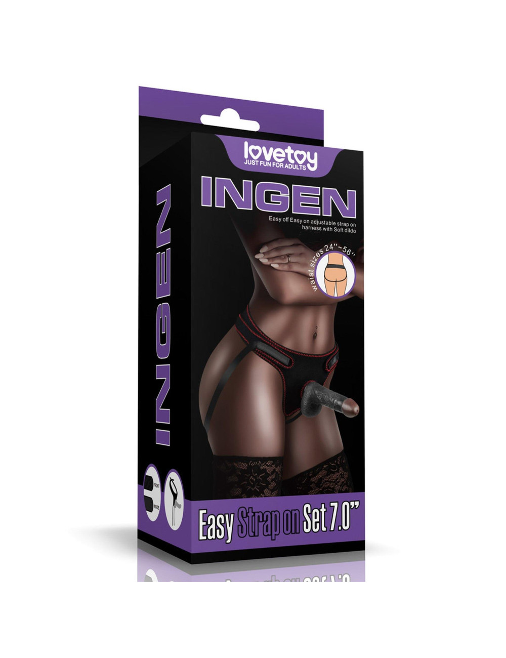 Lovetoy Easy Strapon Set Black – Zestaw z Regulowaną Uprzążą