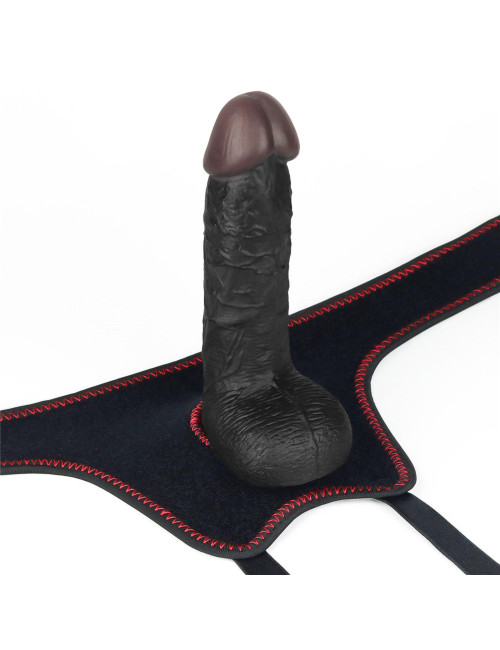 Lovetoy Easy Strapon Set Black – Zestaw z Regulowaną Uprzążą