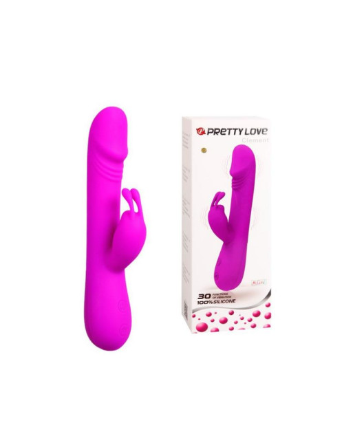 PRETTY LOVE Clement – Wibrator króliczek silikonowy, 30 funkcji, 21 cm
