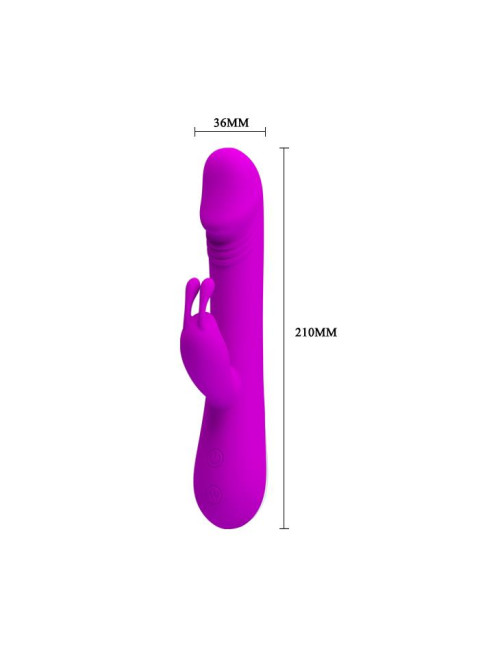 PRETTY LOVE Clement – Wibrator króliczek silikonowy, 30 funkcji, 21 cm