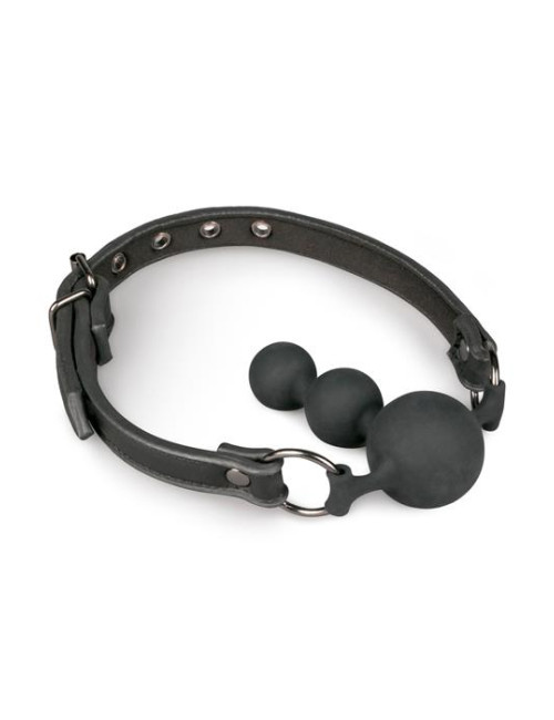 Knebel Ball Gag z silikonowymi koralikami – BDSM Zabawki, Regulowany pasek, Bezpieczny dla ciała