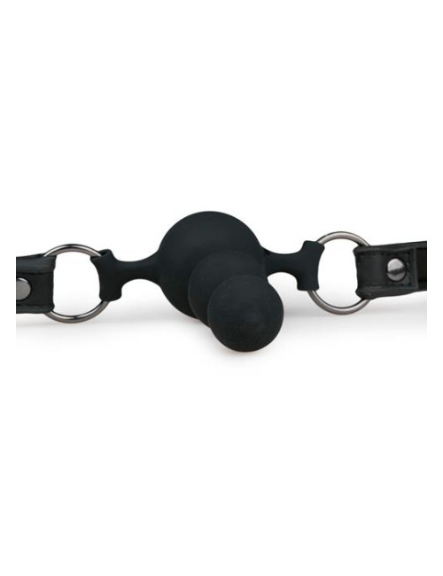 Knebel Ball Gag z silikonowymi koralikami – BDSM Zabawki, Regulowany pasek, Bezpieczny dla ciała