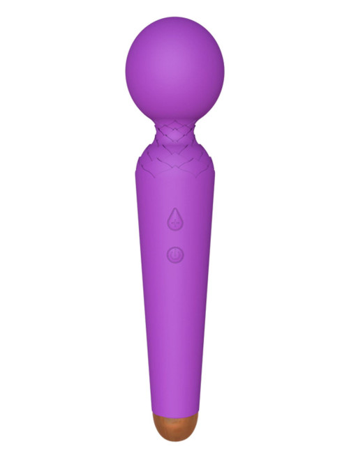 Stymulator Wand USB - 10 Funkcji, Wodoodporny Silikonowy Fioletowy Wibrator i Masażer - Zabawki