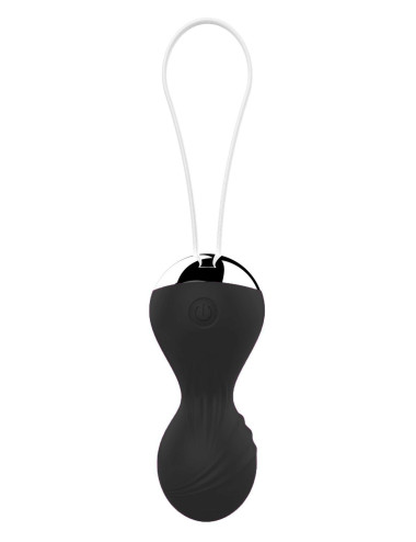 Kulki-Vibrating Silicone Kegel Balls USB 10 Function / Remote control -Black