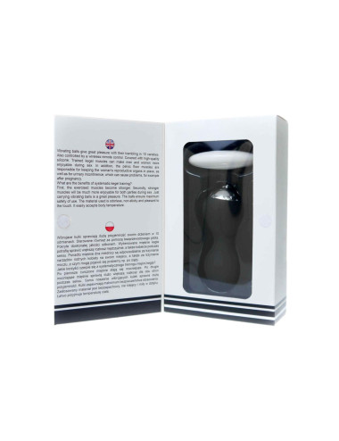 Kulki-Vibrating Silicone Kegel Balls USB 10 Function / Remote control -Black