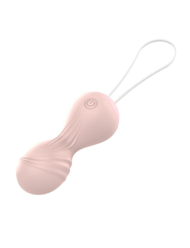 Kulki-Vibrating Silicone Kegel Balls USB 10 Function / Remote control -Flesh