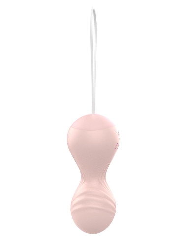 Kulki-Vibrating Silicone Kegel Balls USB 10 Function / Remote control -Flesh