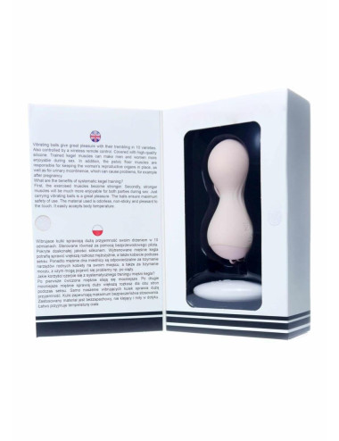 Kulki-Vibrating Silicone Kegel Balls USB 10 Function / Remote control -Flesh