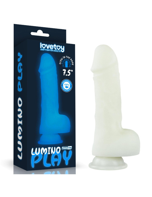 Lumino Play Dildo Żelowe – Świecące Dildo z Silikonu Platynowego, 19 cm