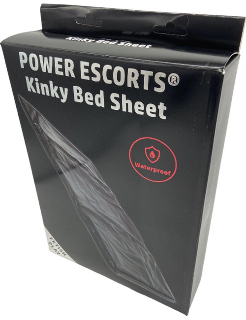 Power Escorts BR190 Prześcieradło BDSM Kinky Czarne 160x227 cm - wodoodporne
