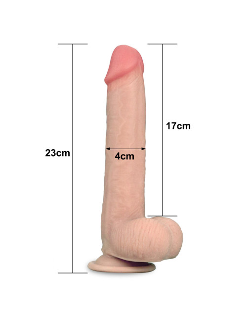 Lovetoy Realistyczne Dildo z TPE Sliding Skin 23 cm