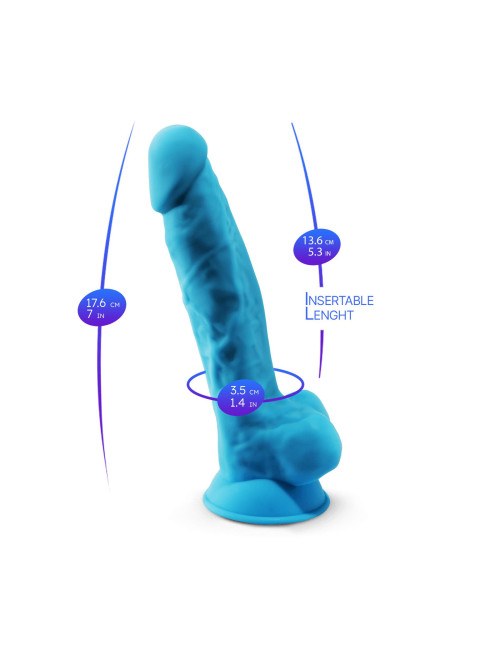 Silexd Realistyczne Dildo z Platynowego Silikonu Model Blue
