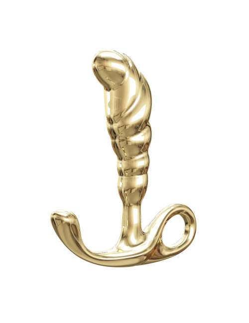 Pretty Love Jack Metal Prostate Massager - masażer prostaty, zabawki analne, cynkowy stop, złocona powierzchnia
