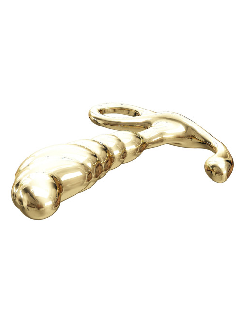 Pretty Love Jack Metal Prostate Massager - masażer prostaty, zabawki analne, cynkowy stop, złocona powierzchnia