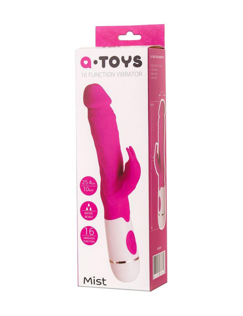 A-TOYS Mist – silikonowy wibrator, różowy, 25,4 cm, 16 trybów, wodoodporny